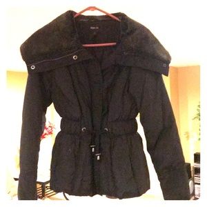 Fur collar winter coat
